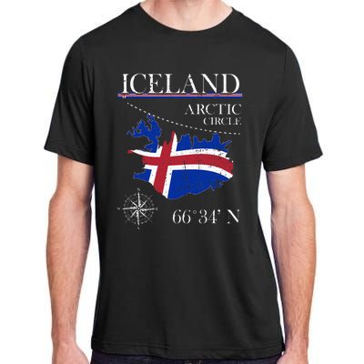 Iceland Arctic Circle Polar North Island Icelandic Flag Adult ChromaSoft Performance T-Shirt