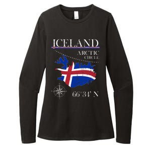 Iceland Arctic Circle Polar North Island Icelandic Flag Womens CVC Long Sleeve Shirt