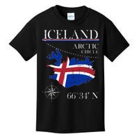 Iceland Arctic Circle Polar North Island Icelandic Flag Kids T-Shirt