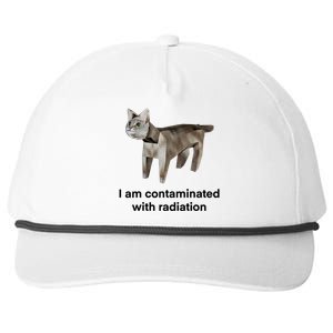 I Am Contaminated With Radiation Funny Ironic Cat Meme Snapback Five-Panel Rope Hat