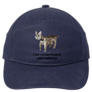 I Am Contaminated With Radiation Funny Ironic Cat Meme 7-Panel Snapback Hat