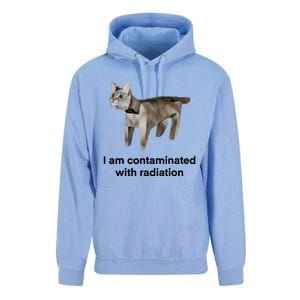 I Am Contaminated With Radiation Funny Ironic Cat Meme Unisex Surf Hoodie