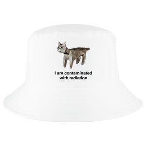 I Am Contaminated With Radiation Funny Ironic Cat Meme Cool Comfort Performance Bucket Hat