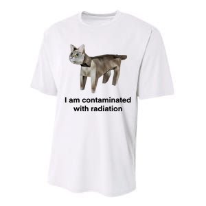 I Am Contaminated With Radiation Funny Ironic Cat Meme Performance Sprint T-Shirt