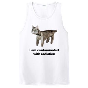 I Am Contaminated With Radiation Funny Ironic Cat Meme PosiCharge Competitor Tank