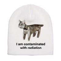 I Am Contaminated With Radiation Funny Ironic Cat Meme Short Acrylic Beanie