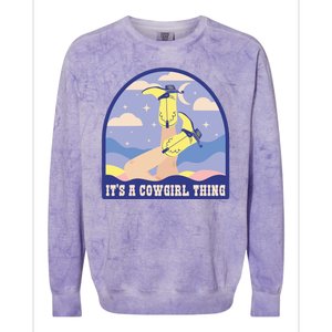 It's A Cowgirl Thing Cute Colorblast Crewneck Sweatshirt