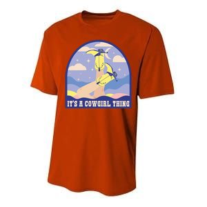 It's A Cowgirl Thing Cute Performance Sprint T-Shirt