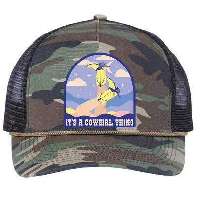 It's A Cowgirl Thing Cute Retro Rope Trucker Hat Cap