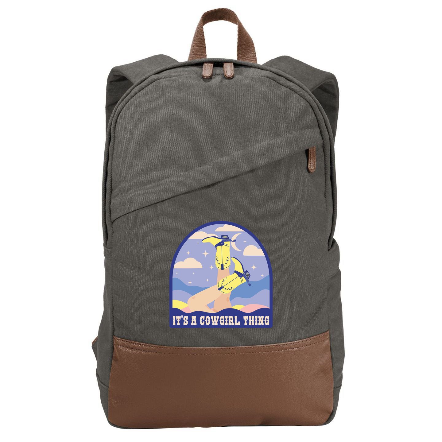 It's A Cowgirl Thing Cute Cotton Canvas Backpack