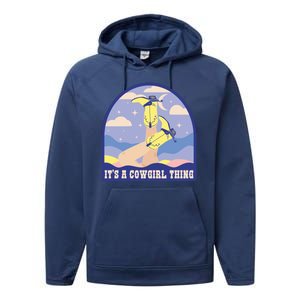 It's A Cowgirl Thing Cute Performance Fleece Hoodie