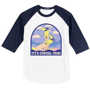 It's A Cowgirl Thing Cute Baseball Sleeve Shirt