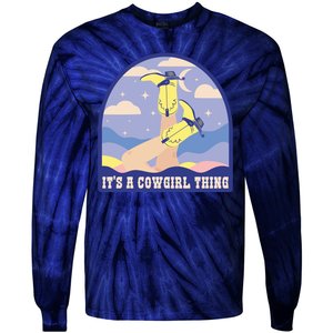 It's A Cowgirl Thing Cute Tie-Dye Long Sleeve Shirt