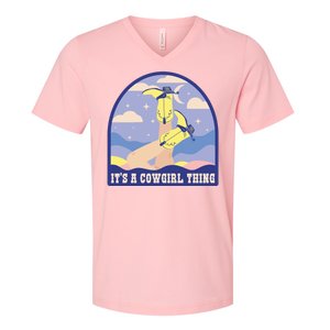 It's A Cowgirl Thing Cute V-Neck T-Shirt