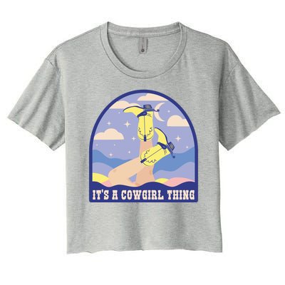 It's A Cowgirl Thing Cute Women's Crop Top Tee