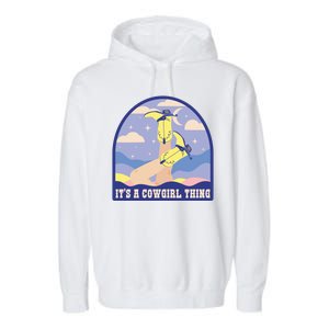 It's A Cowgirl Thing Cute Garment-Dyed Fleece Hoodie