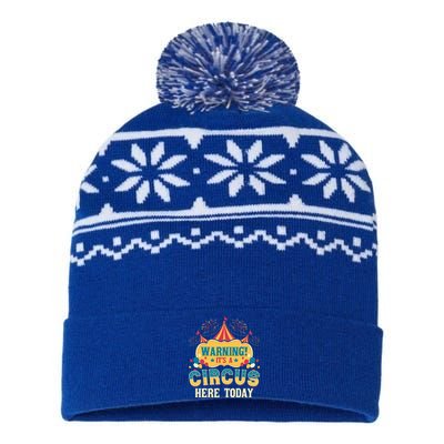 ItS A Circus Here Today Circus Birthday USA-Made Snowflake Beanie