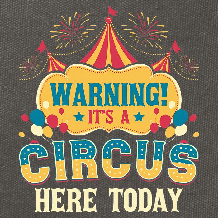 ItS A Circus Here Today Circus Birthday Cotton Canvas Backpack