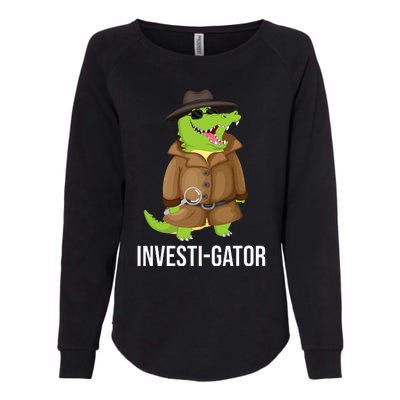 Investigator Alligator Crime Private Detective Espionage  Womens California Wash Sweatshirt