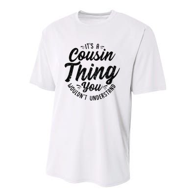 It's A Crazy Cousin Thing Cousin Crew Squad Family Black Youth Performance Sprint T-Shirt