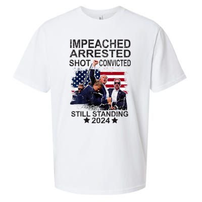 Impeached Arrested Convicted Shot Still Standing Sueded Cloud Jersey T-Shirt