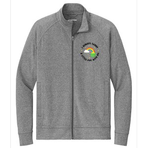 I Always Carry A Little Pot With Me Rainbow St Patricks Day Stretch Full-Zip Cadet Jacket