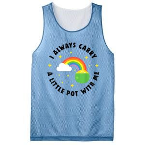 I Always Carry A Little Pot With Me Rainbow St Patricks Day Mesh Reversible Basketball Jersey Tank