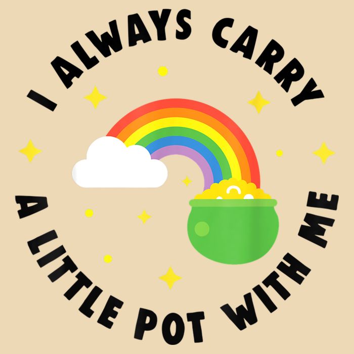 I Always Carry A Little Pot With Me Rainbow St Patricks Day Zip Tote Bag
