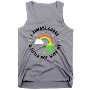 I Always Carry A Little Pot With Me Rainbow St Patricks Day Tank Top