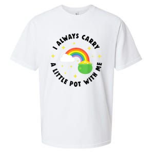 I Always Carry A Little Pot With Me Rainbow St Patricks Day Sueded Cloud Jersey T-Shirt