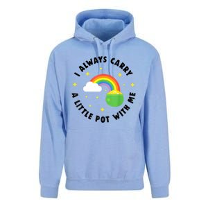 I Always Carry A Little Pot With Me Rainbow St Patricks Day Unisex Surf Hoodie