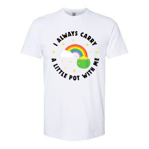 I Always Carry A Little Pot With Me Rainbow St Patricks Day Softstyle CVC T-Shirt