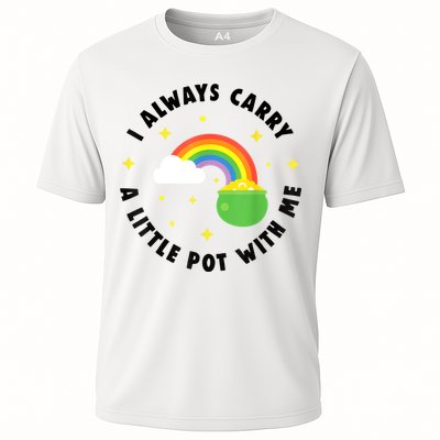 I Always Carry A Little Pot With Me Rainbow St Patricks Day Performance Shirt