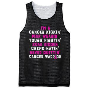 IM A Cancer Kickin Pink Wearin Tough Fightin Mesh Reversible Basketball Jersey Tank