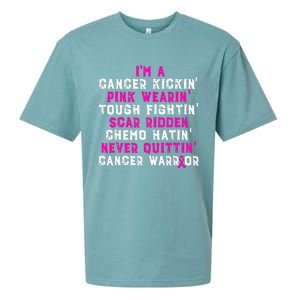 IM A Cancer Kickin Pink Wearin Tough Fightin Sueded Cloud Jersey T-Shirt