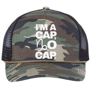 IM A Cap No Cap. Horoscope Zodiac Sign Astrology Gift Retro Rope Trucker Hat Cap