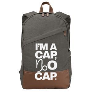 IM A Cap No Cap. Horoscope Zodiac Sign Astrology Gift Cotton Canvas Backpack