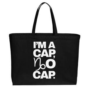 IM A Cap No Cap. Horoscope Zodiac Sign Astrology Gift Cotton Canvas Jumbo Tote