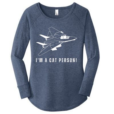 Im A Cat Person F14 Tomcat Women's Perfect Tri Tunic Long Sleeve Shirt