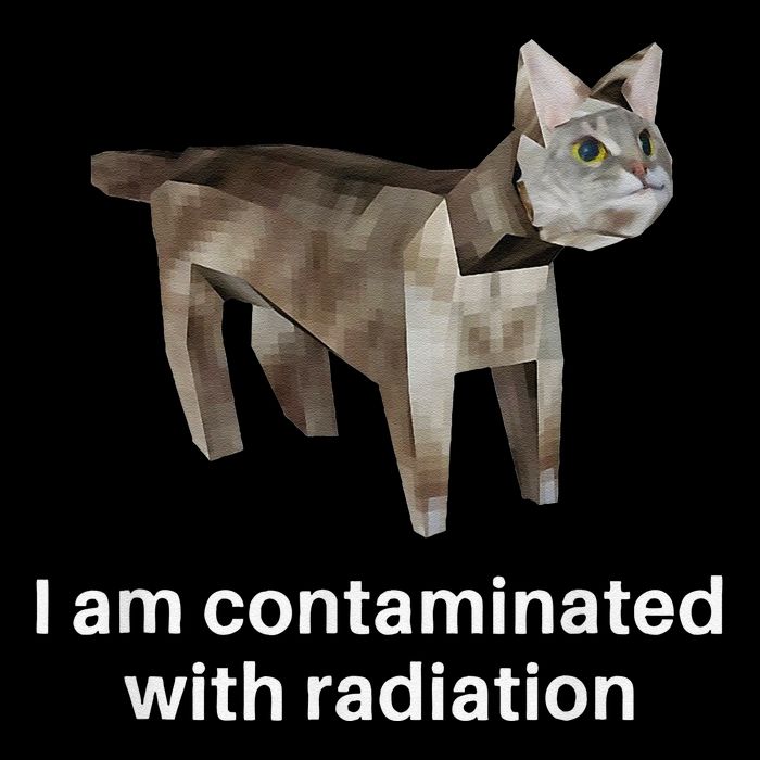 I Am Contaminated With Radiation Cat Meme 7-Panel Snapback Hat