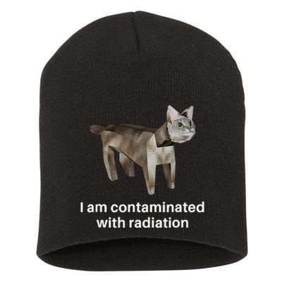 I Am Contaminated With Radiation Cat Meme Short Acrylic Beanie