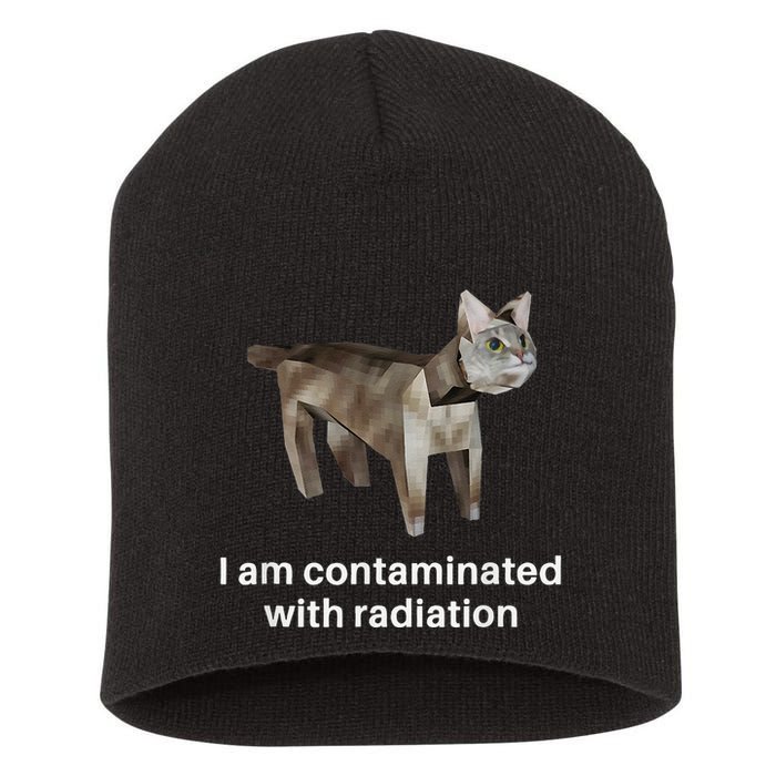 I Am Contaminated With Radiation Cat Meme Short Acrylic Beanie
