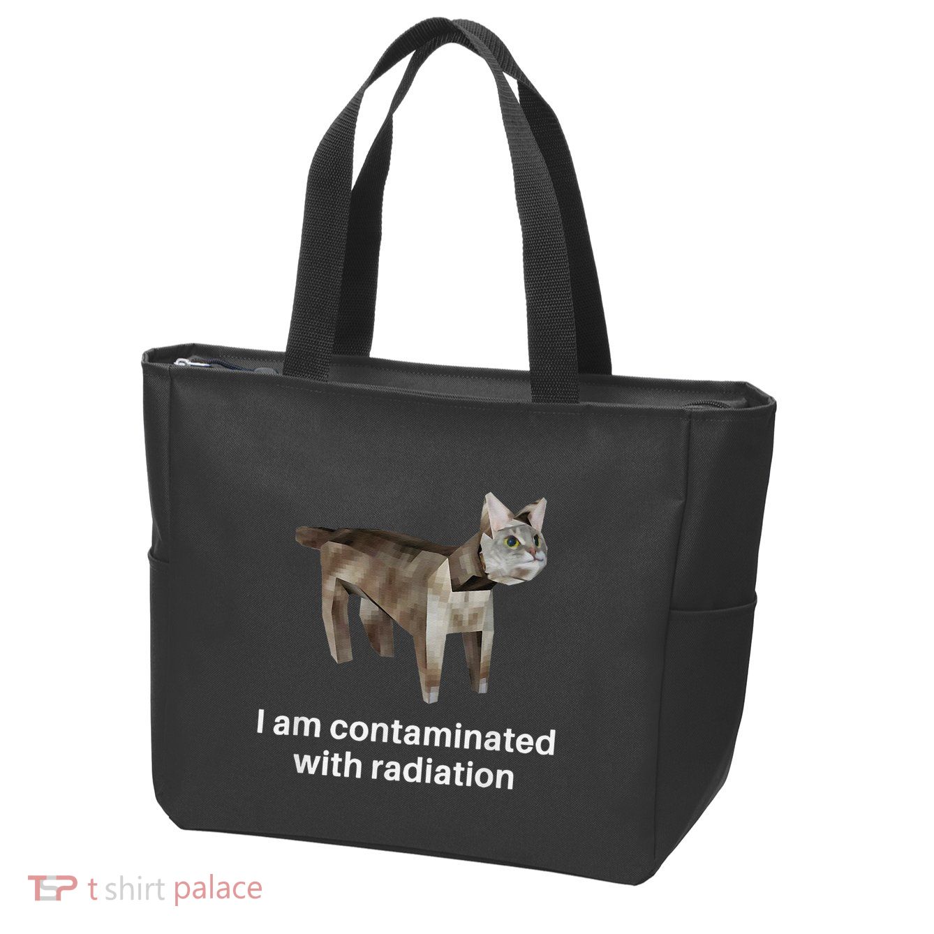 I Am Contaminated With Radiation Cat Meme Zip Tote Bag