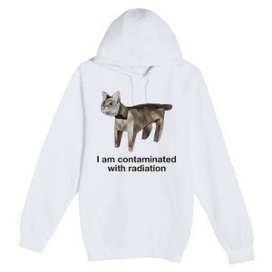 I Am Contaminated With Radiation Cat Meme Funny Premium Pullover Hoodie