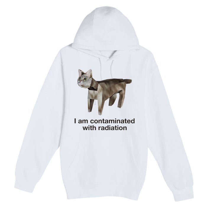 I Am Contaminated With Radiation Cat Meme Funny Premium Pullover Hoodie