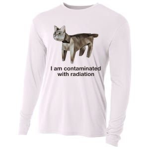 I Am Contaminated With Radiation Cat Meme Funny Cooling Performance Long Sleeve Crew