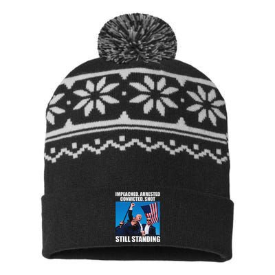 Impeached Arrested Convicted Shot Still Standing USA-Made Snowflake Beanie