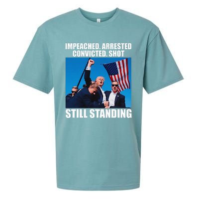 Impeached Arrested Convicted Shot Still Standing Sueded Cloud Jersey T-Shirt