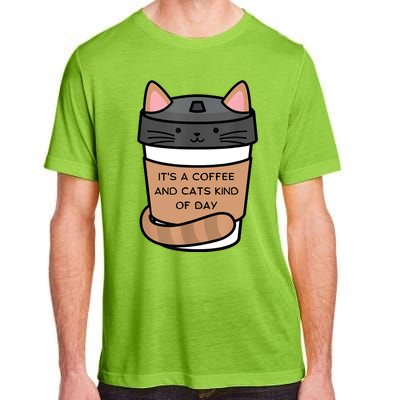 It's A Coffee And Cats Kind Of Day Adult ChromaSoft Performance T-Shirt