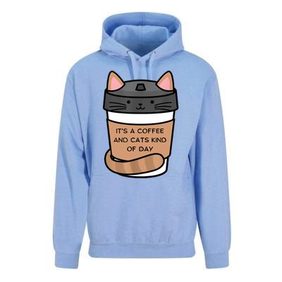 It's A Coffee And Cats Kind Of Day Unisex Surf Hoodie